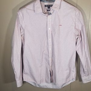 Michael Kors Large Red and White Dress Shirt